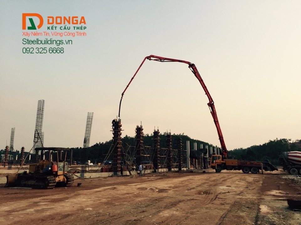 Thi công hệ kết cấu nhà xưởng