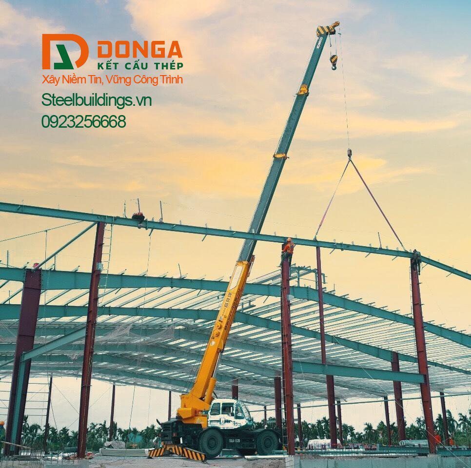 Thi công kết cấu mái công trình
